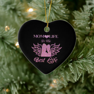 mum life is the best life ceramic tree decoration