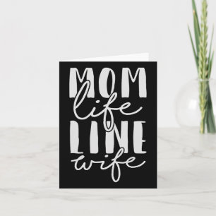 Mum Life Line Wife Shirt Lineman Mothers Day Gift Card
