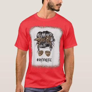 Mum Life, Matching Family Love Leopard Bleached181 T-Shirt