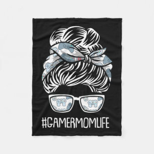 Mum Life Mothers-day Gaming Video-game Controller Fleece Blanket