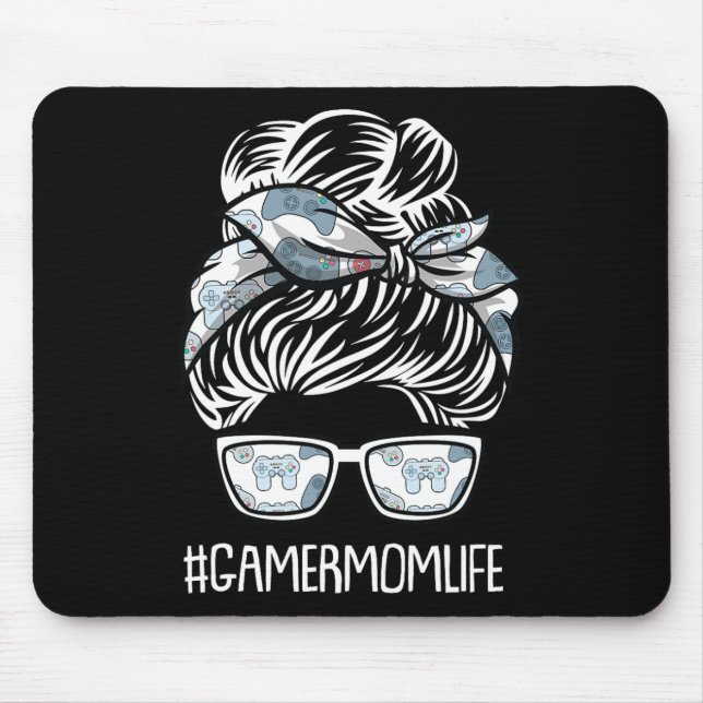 Mum Life Mothers-day Gaming Video-game Controller  Mouse Pad (Front)