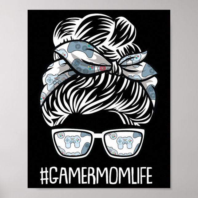 Mum Life Mothers-day Gaming Video-game Controller  Poster (Front)