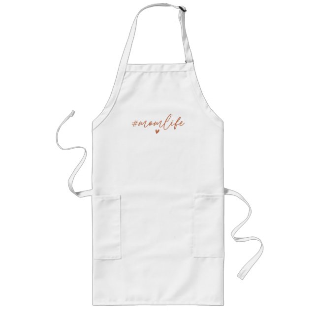 Mum Life - Rustic Charm Design Long Apron (Front)