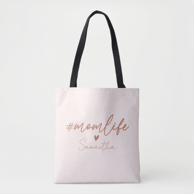Mum Life - Rustic Charm Design Tote Bag (Front)