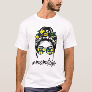 Mum Life S For Women Yellow Lemon Sunglasses T-Shirt