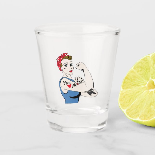Mum Life Shot Glass (Front)