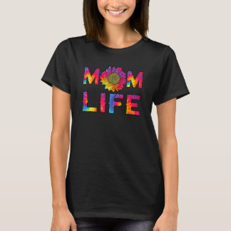 Mum Life  Sunflower Tie Dye Hippie Mummy Mothers D T-Shirt