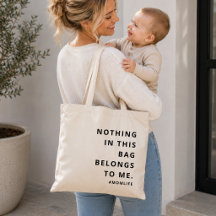 Mum Life Tote Bag | Funny Motherhood Quote Gift
