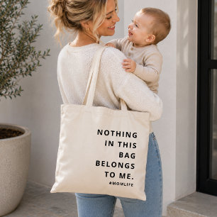 Mum Life Tote Bag Funny Motherhood Quote Gift