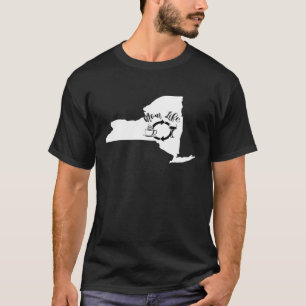 Mum Life With Coffee Wine In Ny T-Shirt