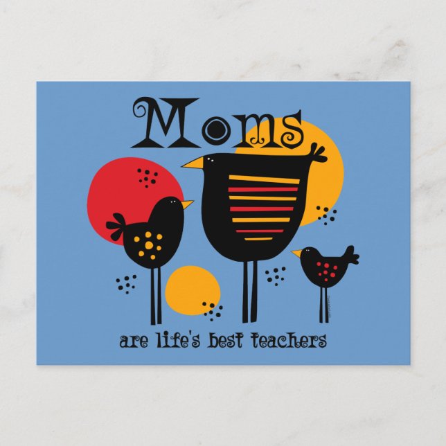 Mum Life's Best Teacher Postcard (Front)