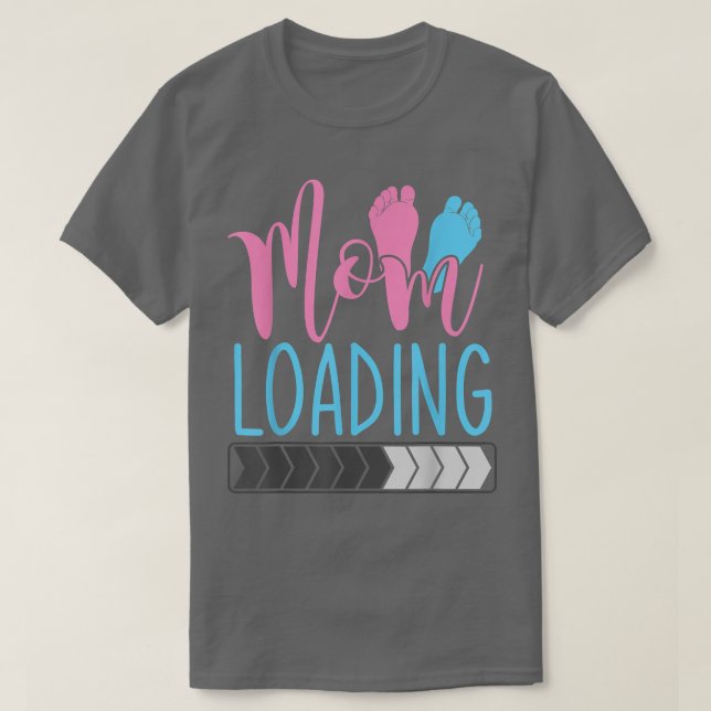 Mum Loading Future Mummy Pregnancy Announcement Pr T-Shirt (Design Front)