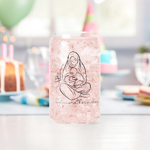 Mum Love  Beautiful Design Can Glass