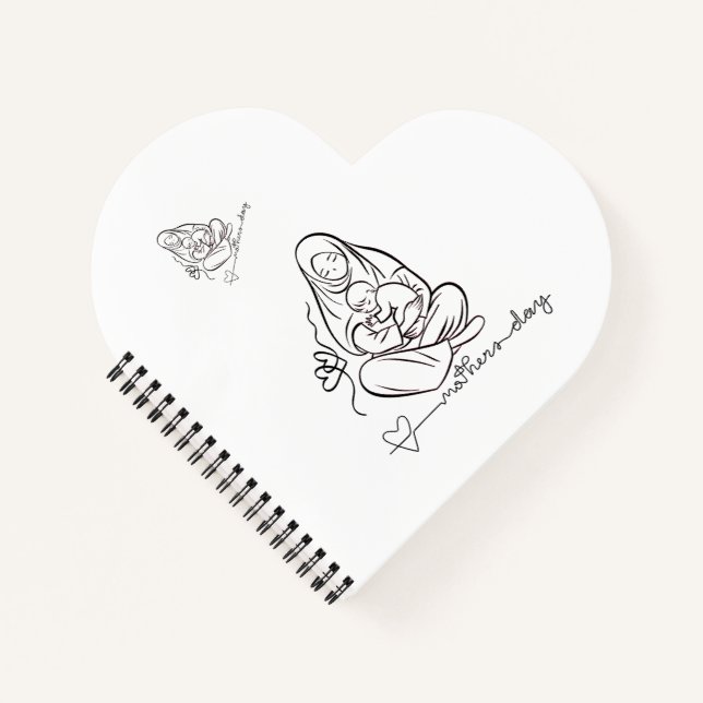 Mum Love  Beautiful Design Notebook (Front)