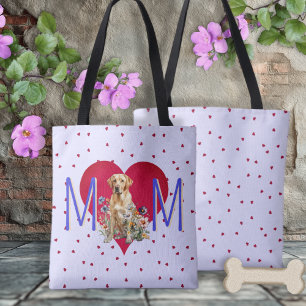 Mum Love Yellow Lab Template Tote Bag