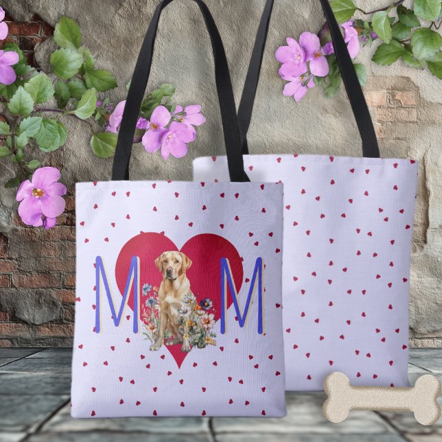 Mum Love Yellow Lab Template Tote Bag (Creator Uploaded)