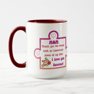 Mum - Love You For Eternity Puzzle Piece  Mug