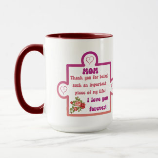 Mum - Love You For Eternity Puzzle Piece  Mug