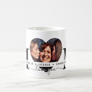 Mum Love You Heart Photo Mother's Day Coffee Mug