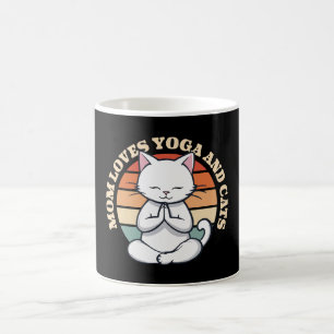 Mum Loves Cats and Yoga Coffee Mug
