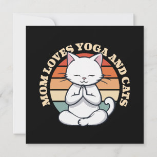 Mum Loves Cats and Yoga Invitation