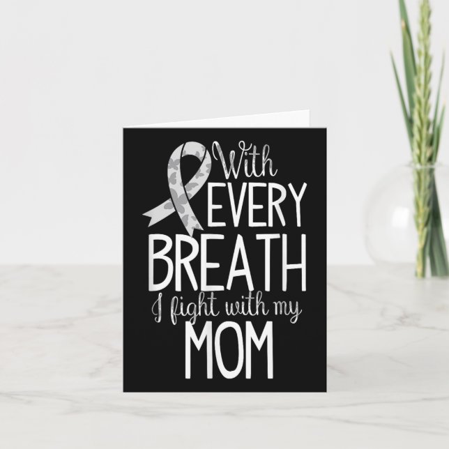 Mum Lung Cancer Awareness T Shirt Women Men Kids  Card (Front)