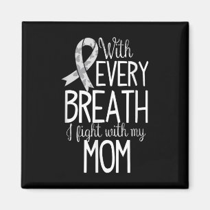 Mum Lung Cancer Awareness T Shirt Women Men Kids Magnet