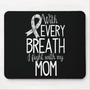 Mum Lung Cancer Awareness T Shirt Women Men Kids  Mouse Pad