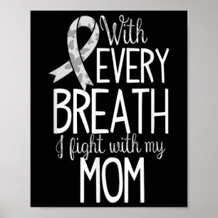 Mum Lung Cancer Awareness T Shirt Women Men Kids Poster
