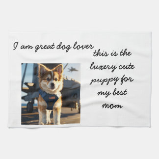 Mum Luxury Puppy Template Kitchen Towels