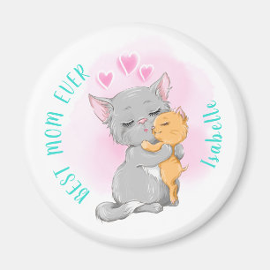 Mum magnet, Cute cat, best mum ever gift, mum gift Magnet