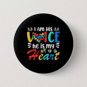 Mum Mama Autistic Autism Awareness Month Boys Son 6 Cm Round Badge