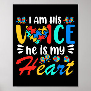 Mum Mama Autistic Autism Awareness Month Boys Son  Poster