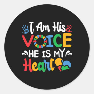 Mum Mama Autistic Autism Awareness Month  Classic Round Sticker