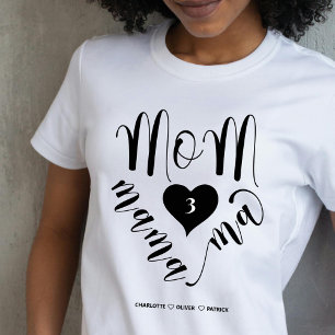 Mum Mama Ma Heart Mother's Day Gift T-shirt
