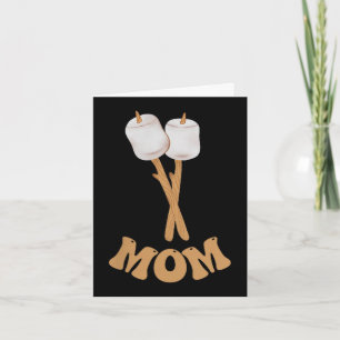 Mum marshmallow happy camper 1st birthday camping card