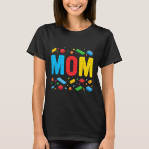 Mum Master Builder Building Bricks Blocks Family M T-Shirt