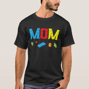 Mum Master Builder Building Bricks Blocks Family S T-Shirt