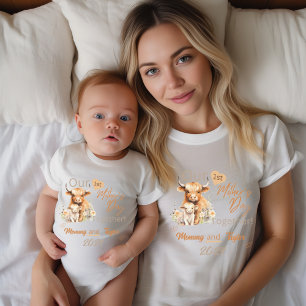 Mum Matching Highland OurFirstMother'sDay Together T-Shirt