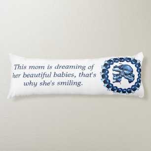 Mum, me and roses in blue body cushion