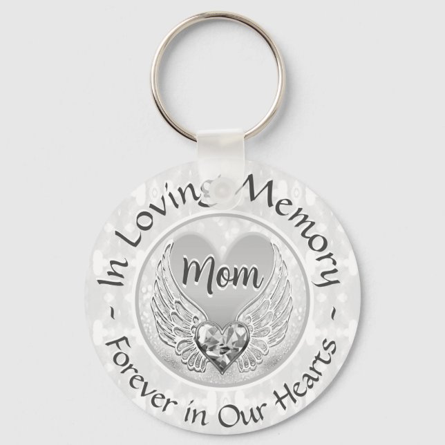 Mum Memorial Heart Keychain (Front)