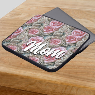 Mum Metallic Roses and Pearls Laptop Sleeve
