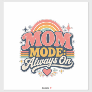 Mum Mode Always On Retro Mothers day Gift