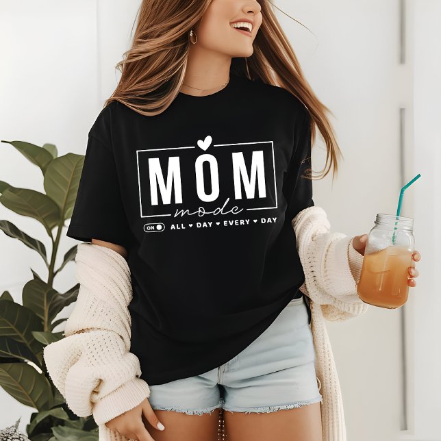 Mum Mode Funny Simple Modern Script Typography Tri-Blend Shirt (Creator Uploaded)