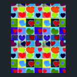 Mum modern abstract cute pop art hearts poster<br><div class="desc">Show your mum some love because she is all heart. Tell your mummy that she is the best,  the greatest mum that every lived with this vibrant poster of modern pop art hearts. You can also gift this to your best friends,  other family members or to yourself.</div>
