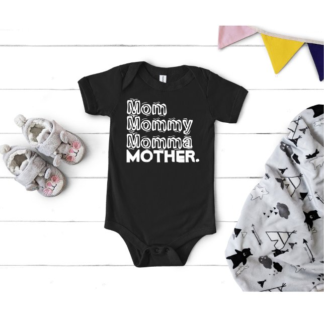 Mum Momma Mummy Mother Mothers Day Baby Bodysuit (Creator Uploaded)