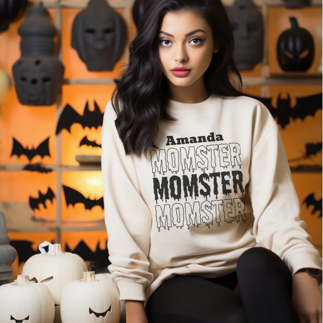 Mum Momster Halloween fall spooky season Sweatshirt (Mom Momster Halloween fall spooky season Sweatshirt)