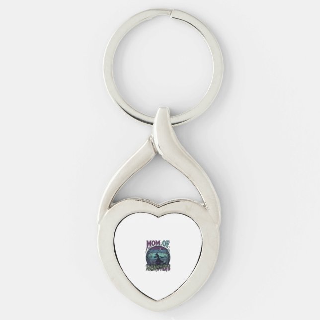 Mum Monsters Halloween Witch Moon Pumpkins Graveya Key Ring (Front)