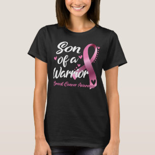 Mum Mother Breast Cancer Fighter Awareness Son Of T-Shirt