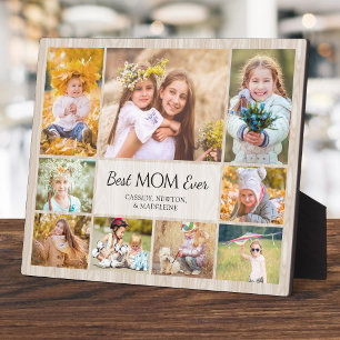 Mum Mother Children Photo Collage Plaque